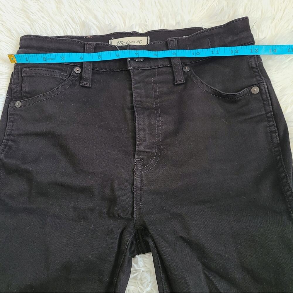 Madewell Black Denim 10" High Rise Skinny Jeans Women's 25 - Picture 9 of 13